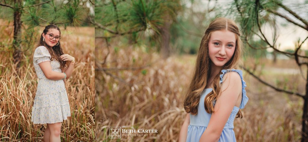 photo of family dressed for spring in a rustic setting in Bartow, FL