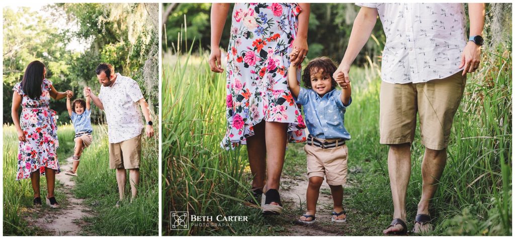 2 year old boy with mom and dad
Loyce Harpe Park Lakeland FL
rustic setting